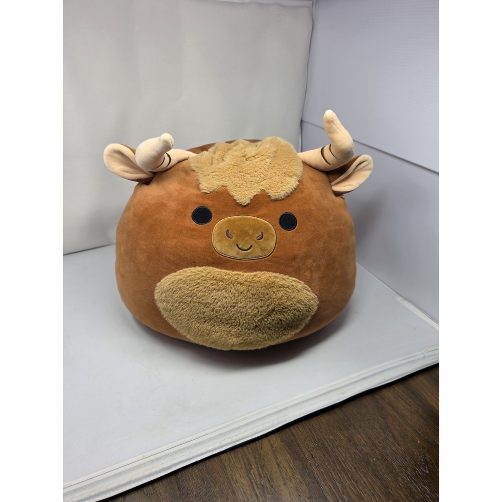 Squishmallow Calton the Cow 8" Highland Longhorn Plush Kellytoy Super Soft!
